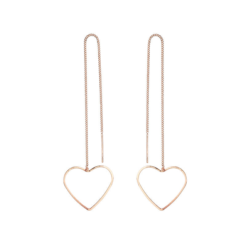 European Simple Love Triangle Hexagonal Ear Line