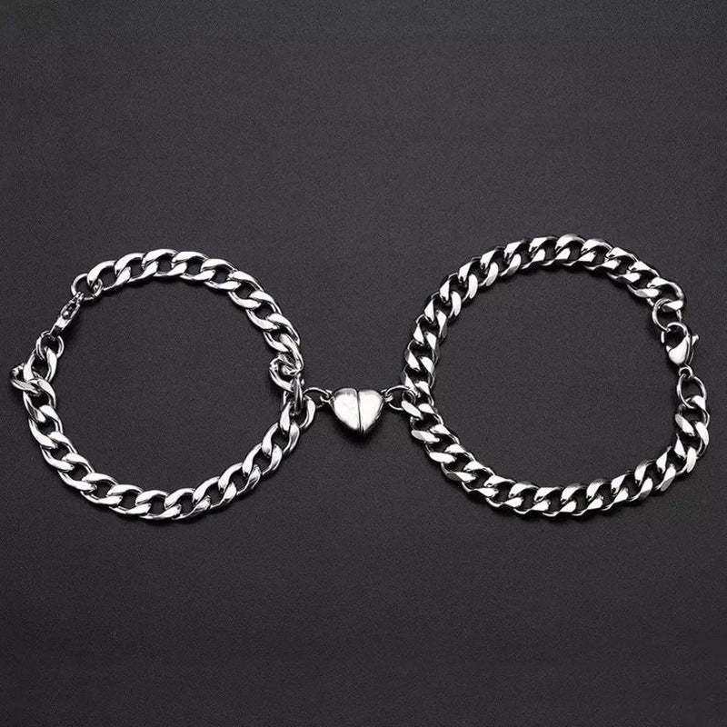 Europe And America Cool Style Love Bracelet Made Of An Old Pair Of Magnetite Lovers' Handwear