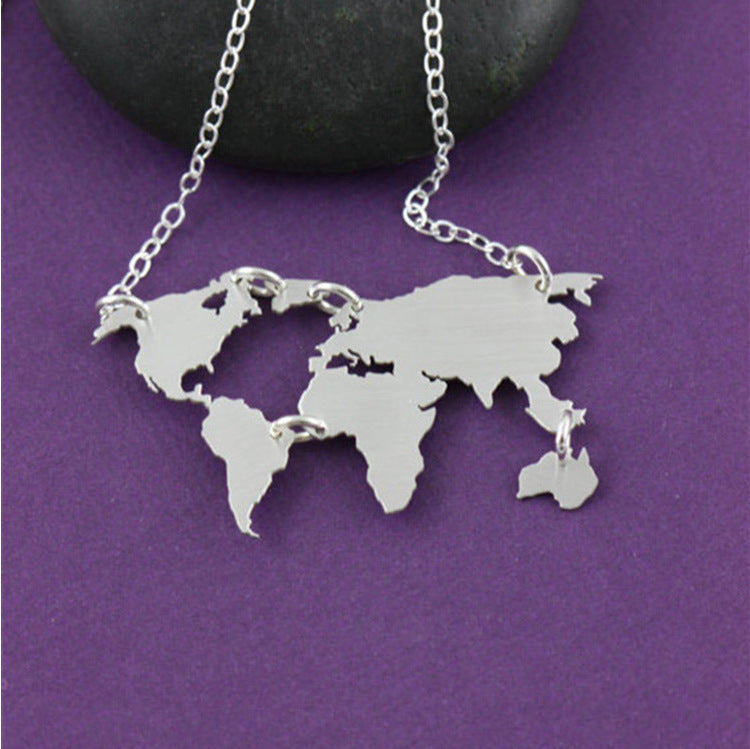 Personality Exaggerated World Combination Pendant Necklace