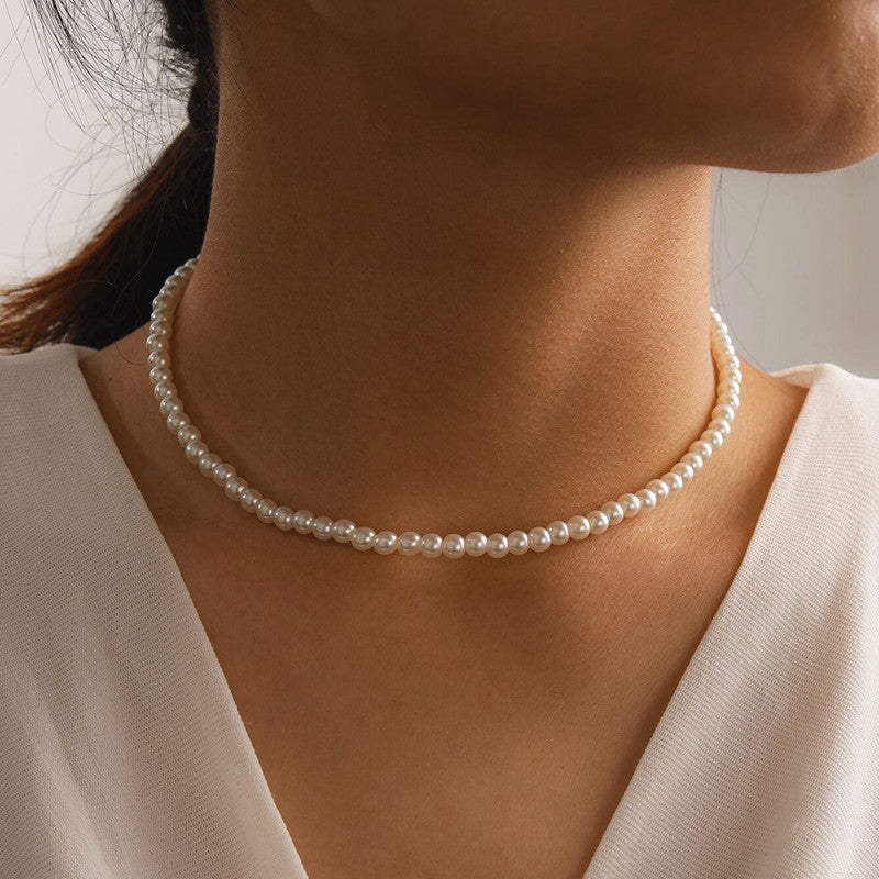 Simple Fashion Pearl Single-layer Necklace Woman