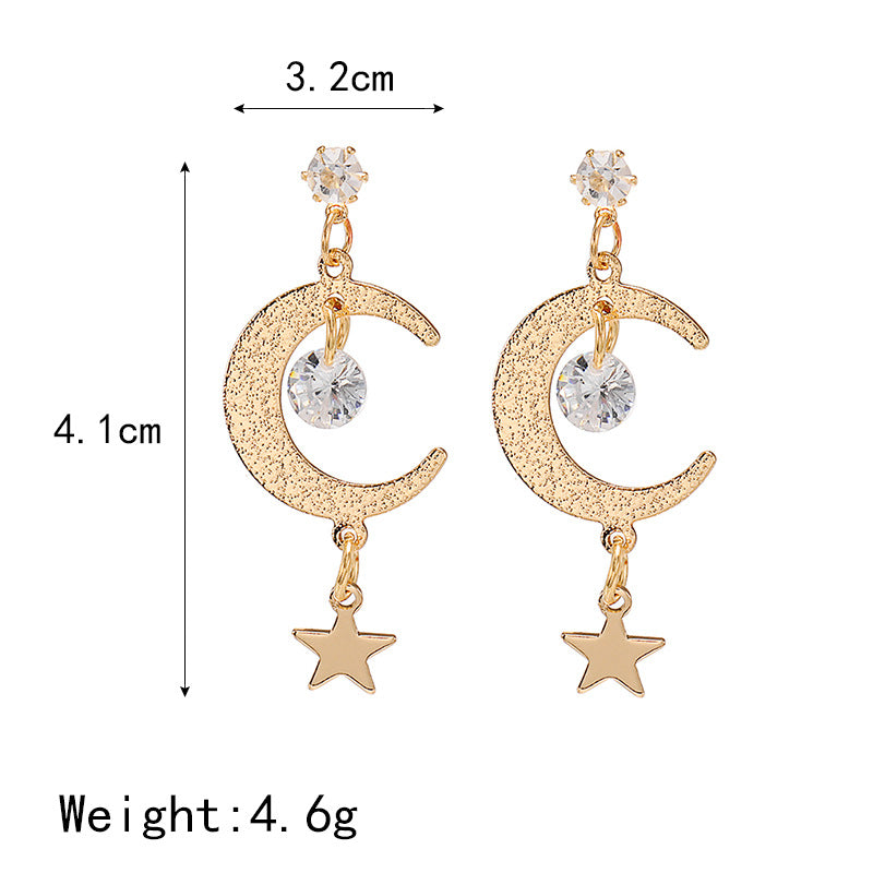 Simple Temperament Wild Five-Pointed Star Earrings