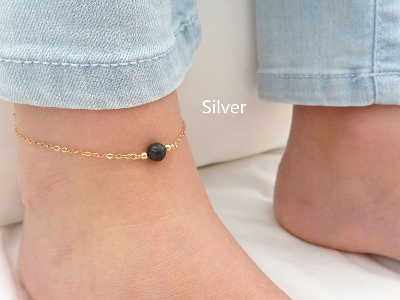 Volcanic Stone Crystal Anklet Bracelet