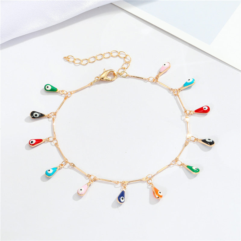 Personalized Color Irregular Shape Anklet