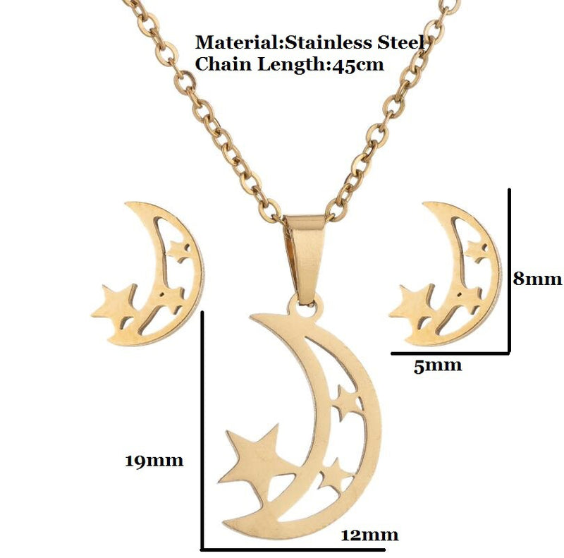 Fashion 18K Gold Plated Stainless Steel Pendant Necklace