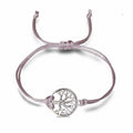 Simple hand-woven red rope tree of life bracelet