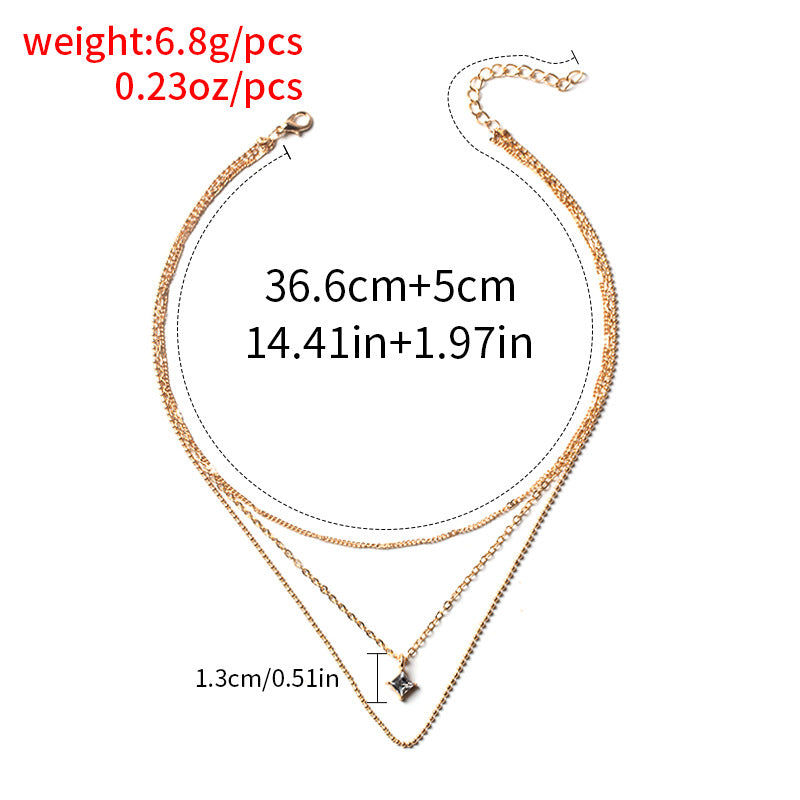 Fashion Simple Personality Multi-layer Metal Clavicle Chain