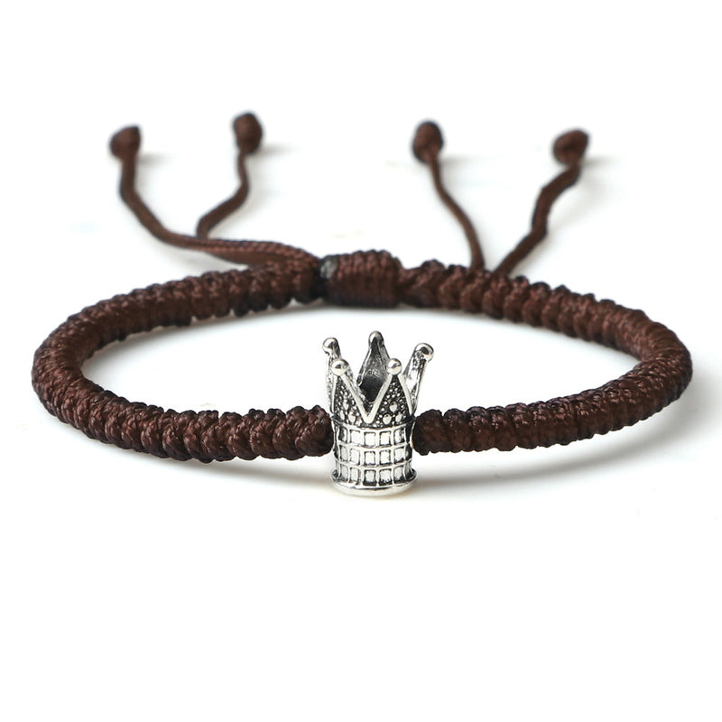 Braided Alloy Crown Diamond Knot Hand Rope