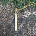 Luminous Cross Cat Head Sword Pendant Necklace