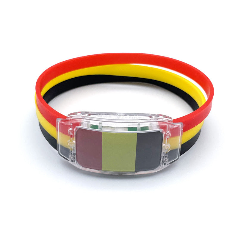 Fashion Simple LED Flashing National Flag Bracelet