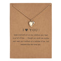 Women's Fashion Paper Card Love Alloy Necklace