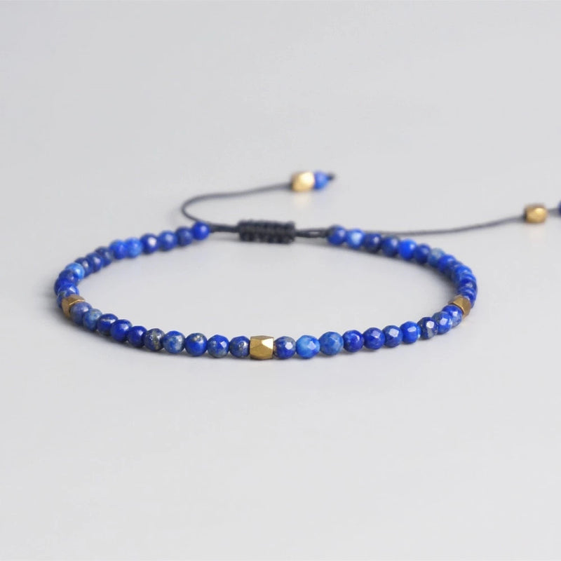Fashionable And Simple 3MM Gold Faceted Bracelet
