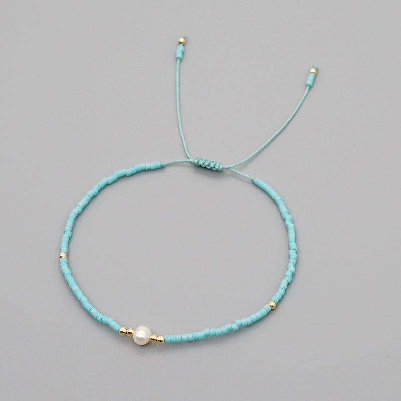 Handwoven Natural Freshwater Pearl Small Bracelet