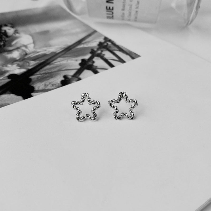 Korean Ins Personality Wild Geometric Love Ear Studs