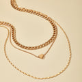 Simple And Cold Wind Multi-layered Love Necklace