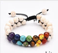 Colorful Stone European And American Men's Black Volcanic Rock Yoga Energy Bracelet