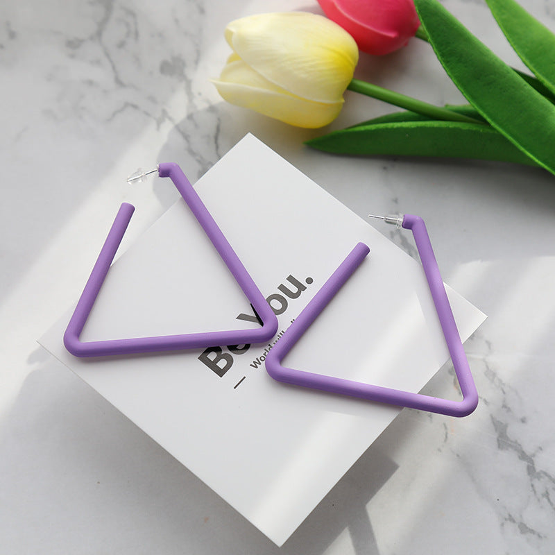 Exaggerated Geometric Large Earrings Personality Long