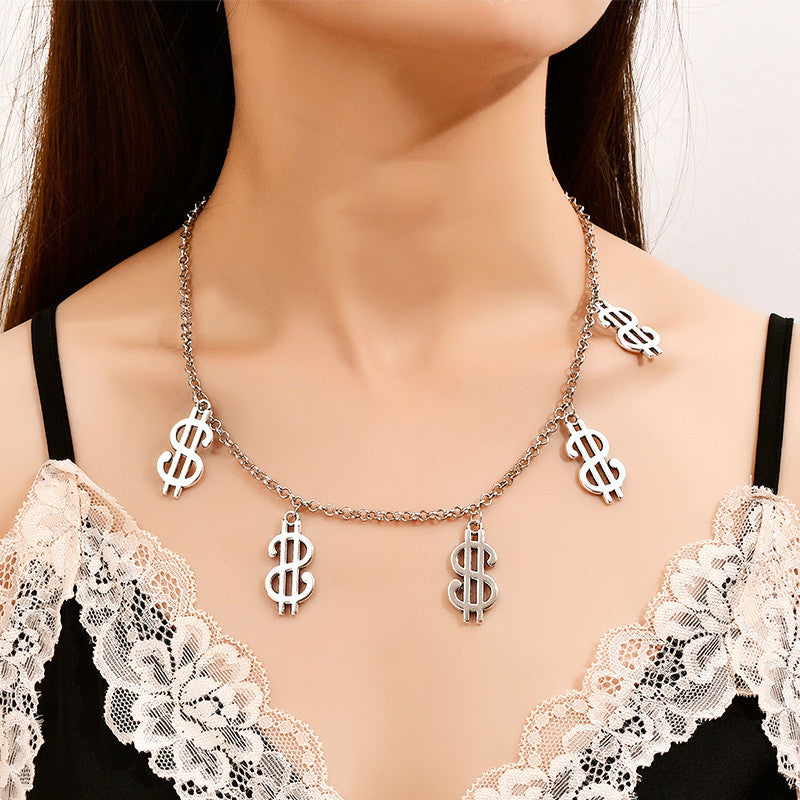 Hip-hop Symbol Punk Style Clavicle Chain Earth Cool Necklace