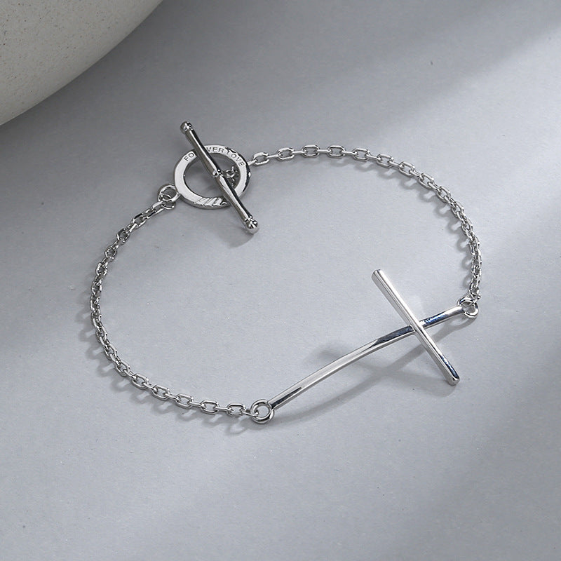 Letter Circle Ot Buckle Geometric Bracelet Women