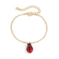 Simple Seven Star Ladybug Tag Bracelet