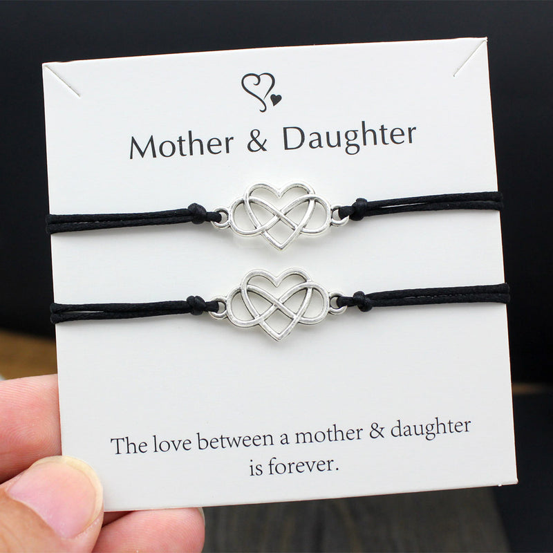 Heart Shaped Wax Wire Braided Bracelet