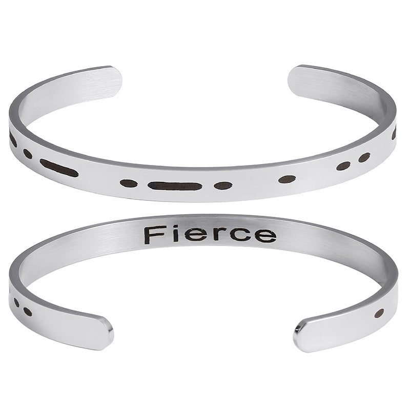 Euramerican Morse Password Letter Bracelet New