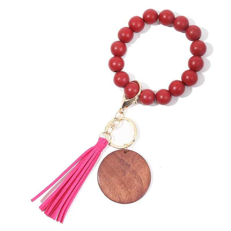 Korea Velvet Tassel Bracelet Keychain DIY