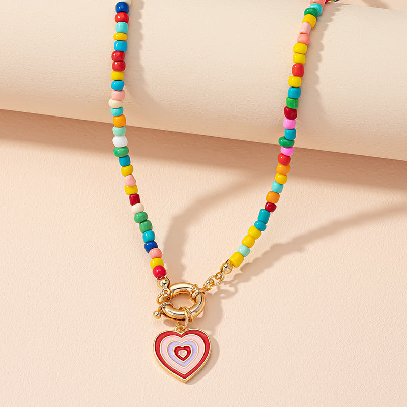 Retro Personality Design Love Pendant Necklace Women