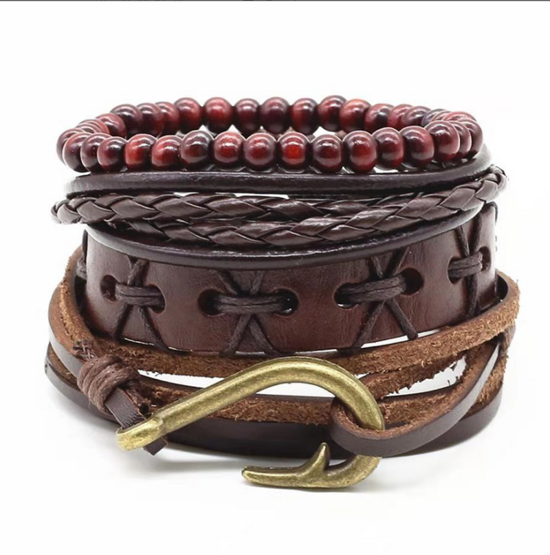 Men's Braided Leather Vintage Bracelet