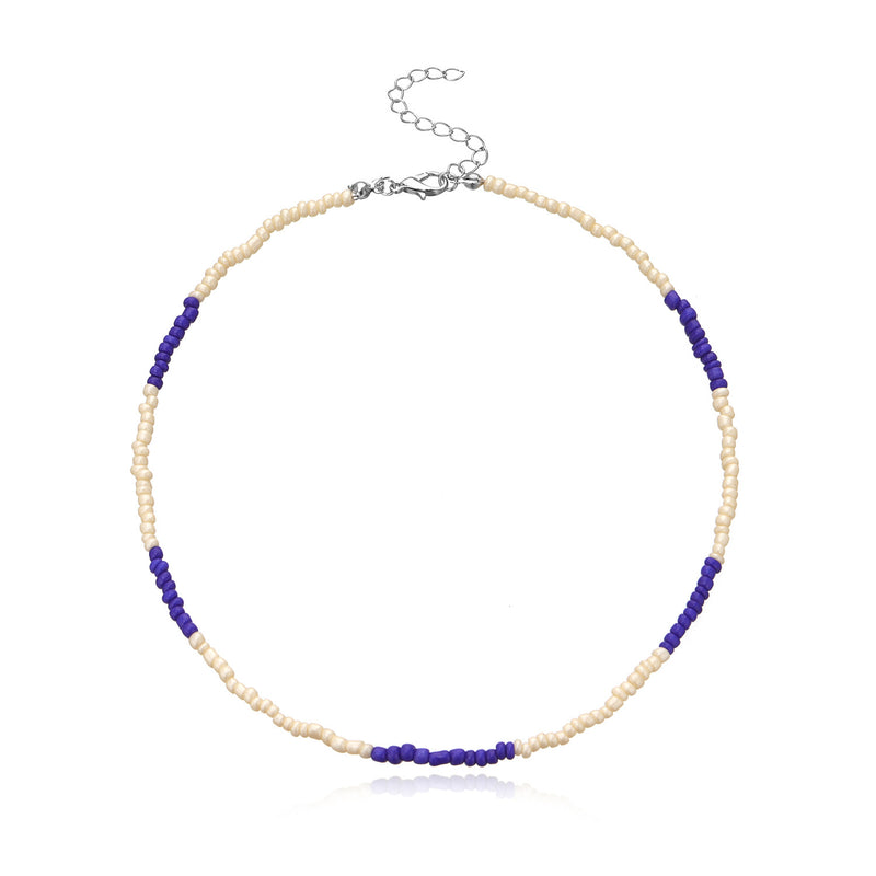 Fashion Hand-threaded Short Rice Bead Necklace Women