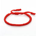 Ethnic Style,  Hand-woven Red Knots Rope Bracelet
