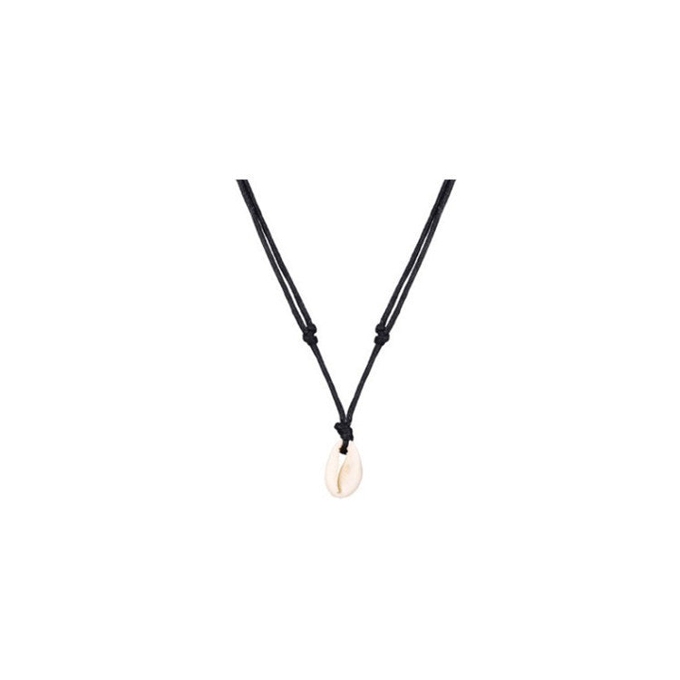 Shell Pendant Simple Long Section Adjustable Drawstring Necklace Women's Necklace Short Necklace