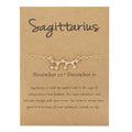 Women's Twelve Constellation Chain Bracelet In Paper Card