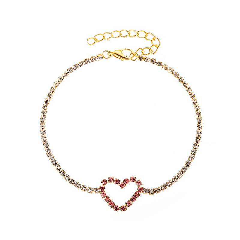 Creative Sweet Heart-shaped Charm Bracelet