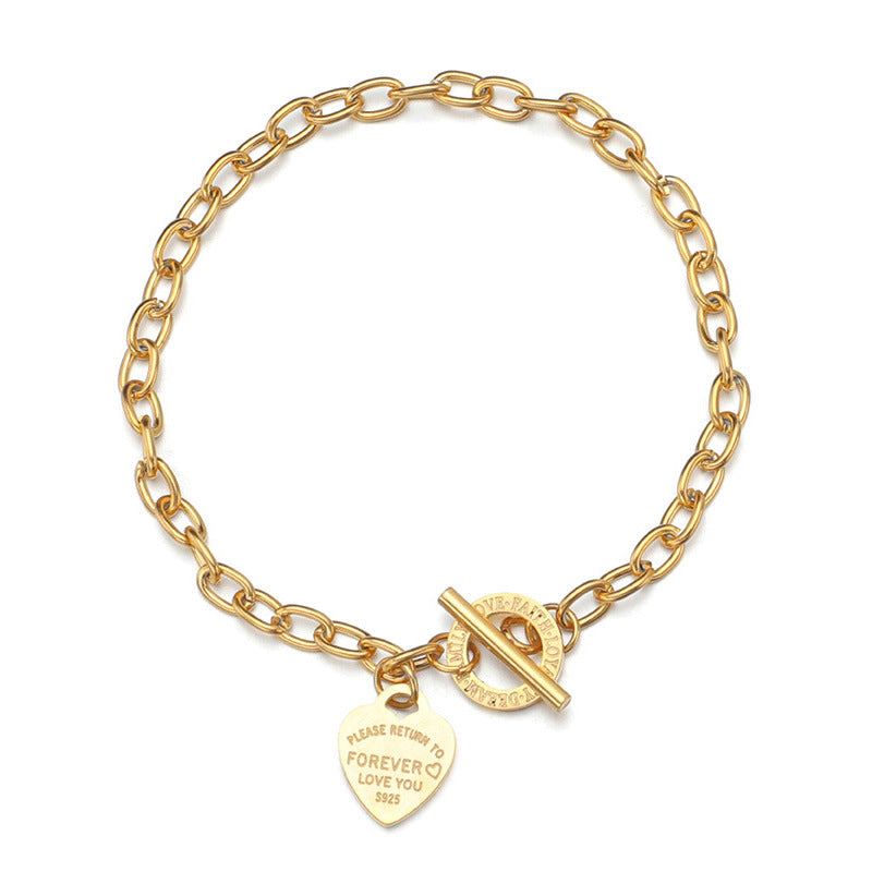 Simple Style Geometric Women's Simple Heart Bracelet