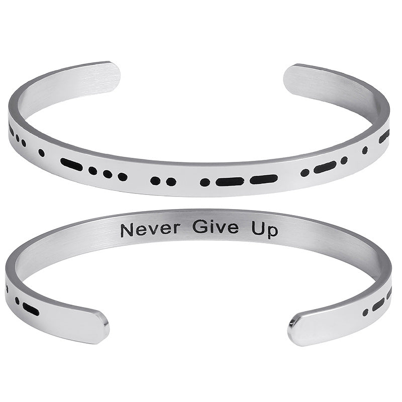 Euramerican Morse Password Letter Bracelet New