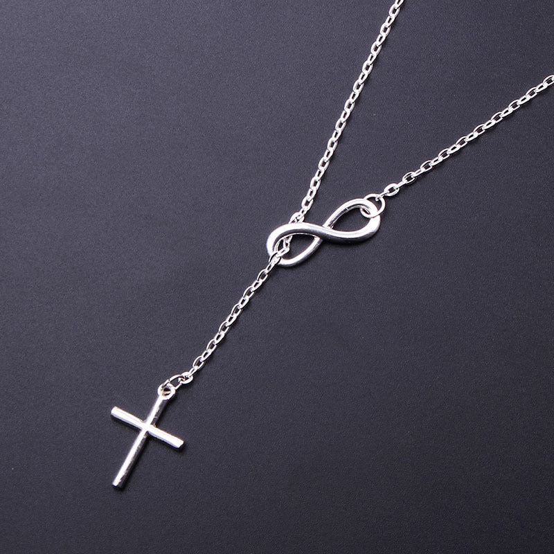 Hollow Cross Clavicle Chain Pendant Personalized Necklace Jewelry