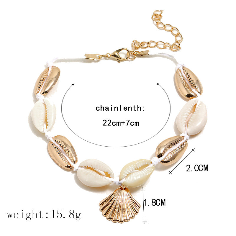 Simple Scallop Alloy Beach Anklet