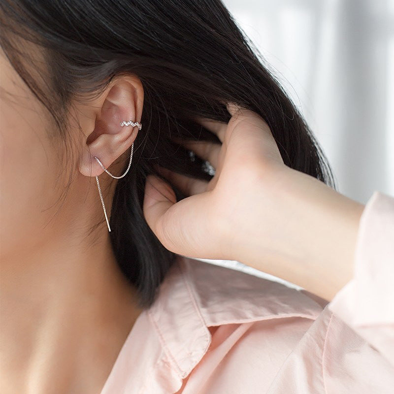 Lightning Dual-purpose Ear Line Temperament Personality Earrings