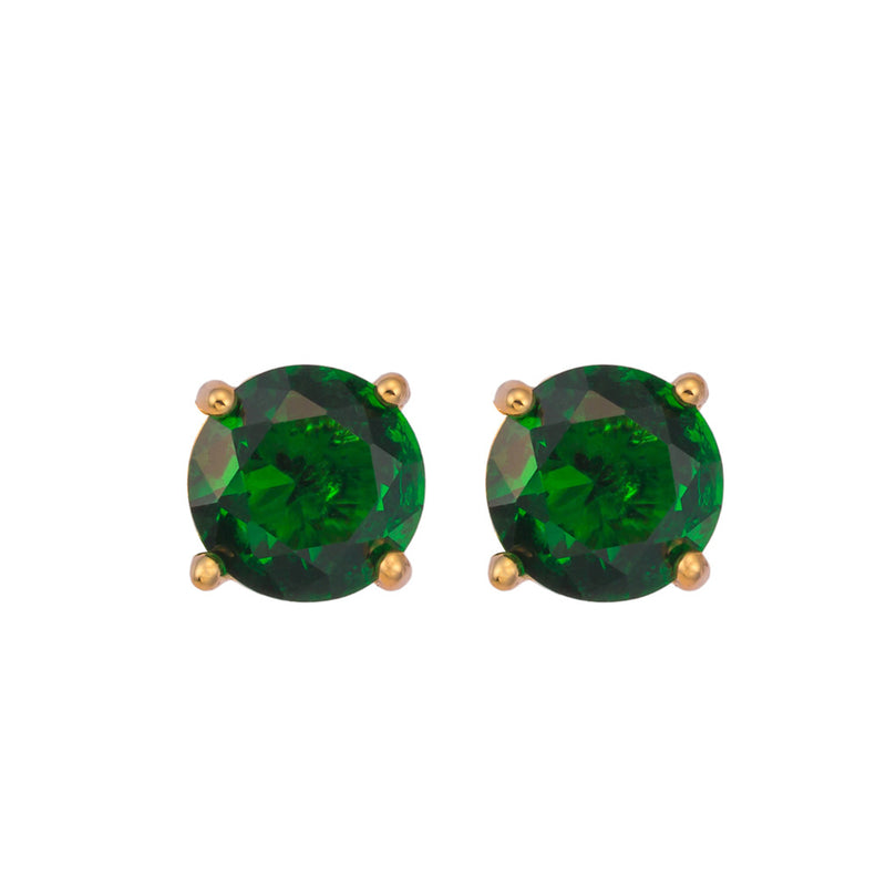 Color 5MM Super Flash AAA Zircon Earrings