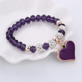Fashion Sweet Love Pendant Crystal Bracelet Women