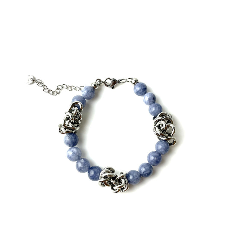 Men's And Women's Personality Hip-hop Natural Stone Thorns Jungle Bracelet