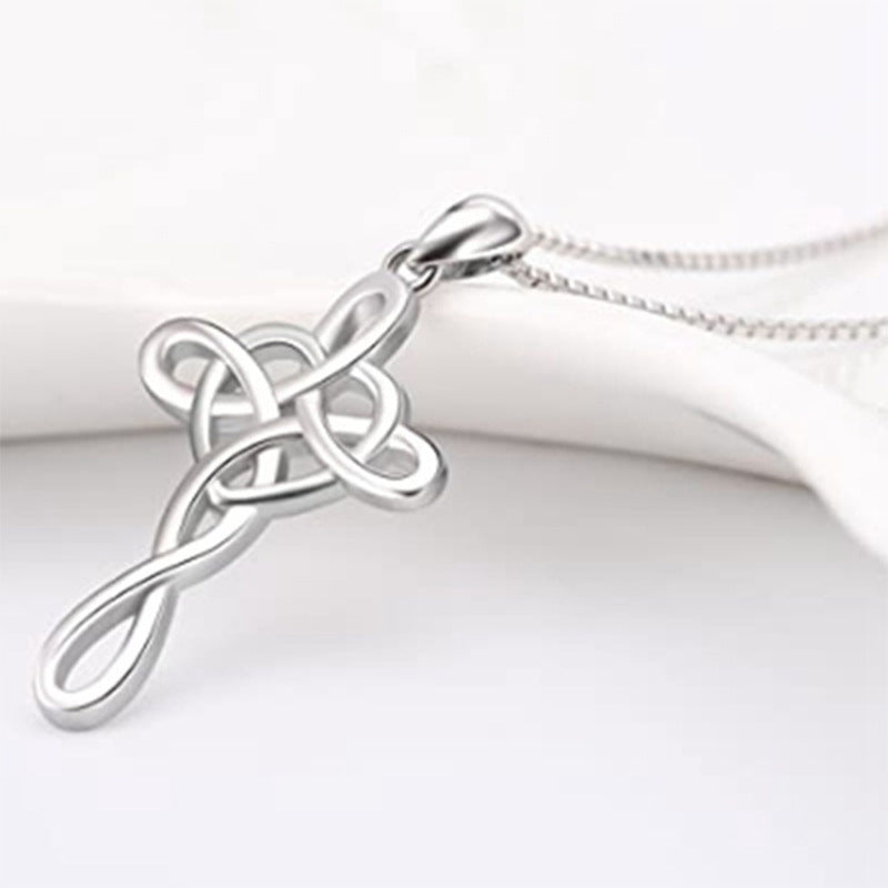 New European And American Custom Love Knot Two-color Cross