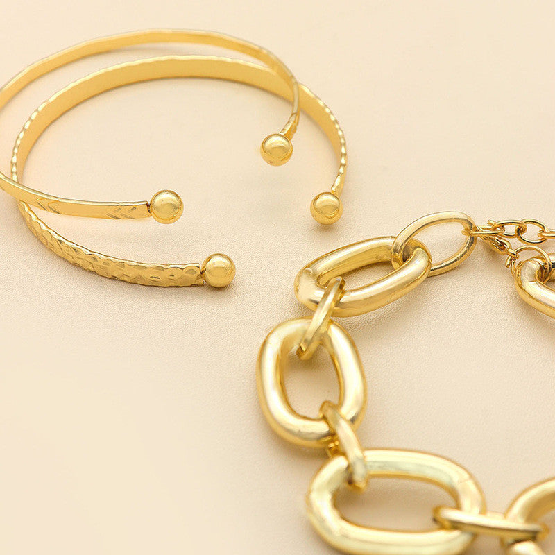 Arrow Bump Surface  Bracelet Thick Chain Bracelet