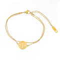 Golden Temperament High-end Sense Of Blessing Brand Pendant Net Red Ins Bracelet