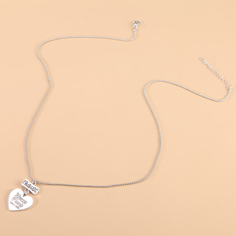 Fashion Simple Peach Heart English Necklace