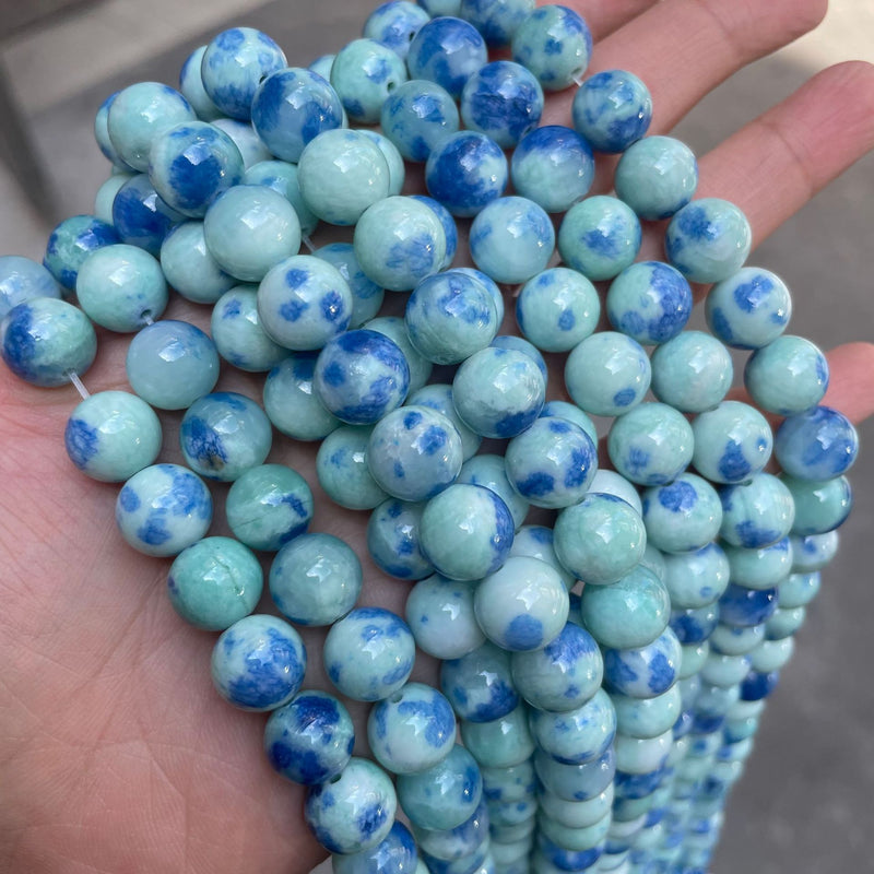 Natural Beige Topaz Beads DIY Round Bead Bracelet