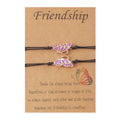 Women's Fashion Rainbow Drip Butterfly Shaped Hand Braided Bracelet