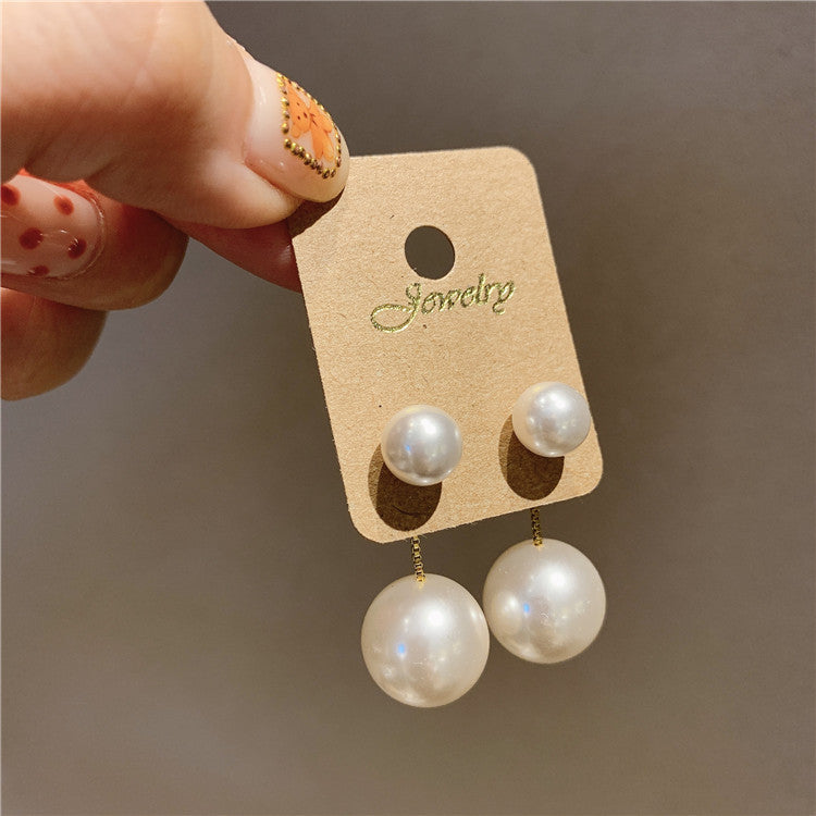 Retro Pearl Simple And Versatile Niche Elegant Temperament Fashion Cold Style Earrings