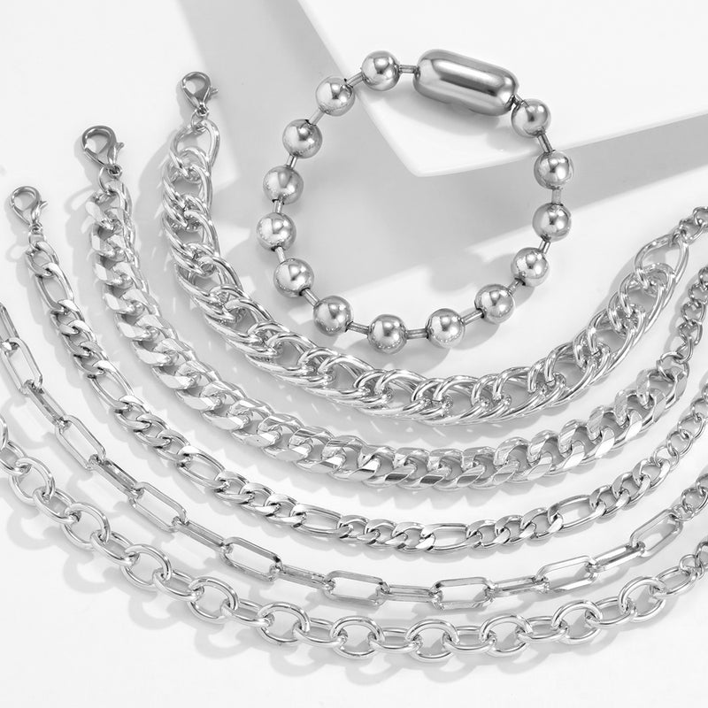 Multi-layer Metal Chain Bracelet Set