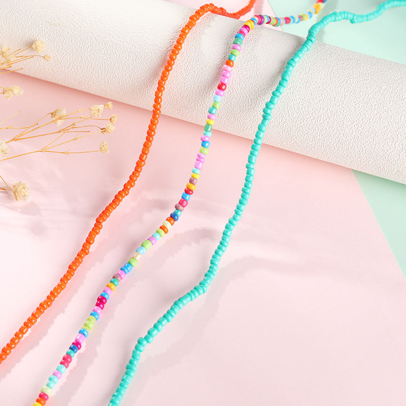 Candy Color PVC Bracelet Simple Girl Beaded Chain